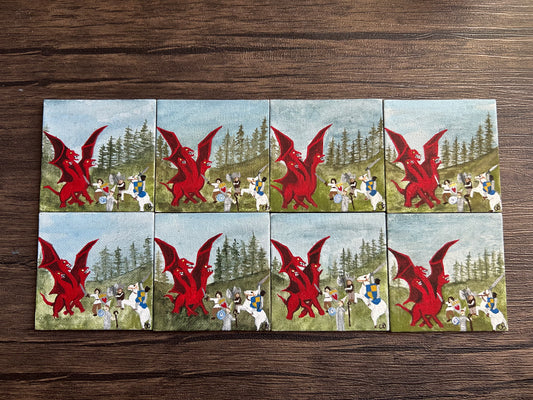 dragon painting magnet