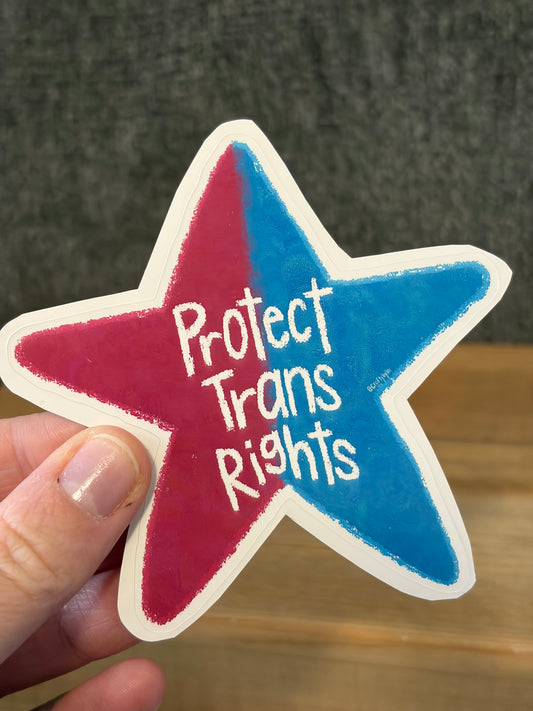 protect trans rights sticker
