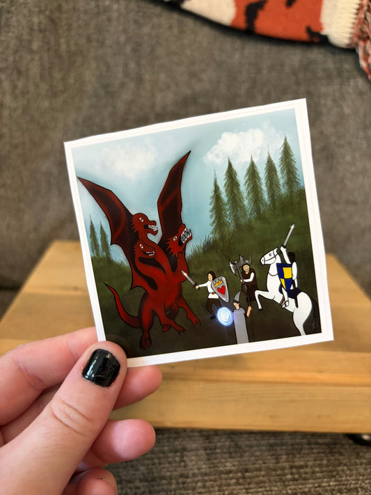 dragon painting sticker