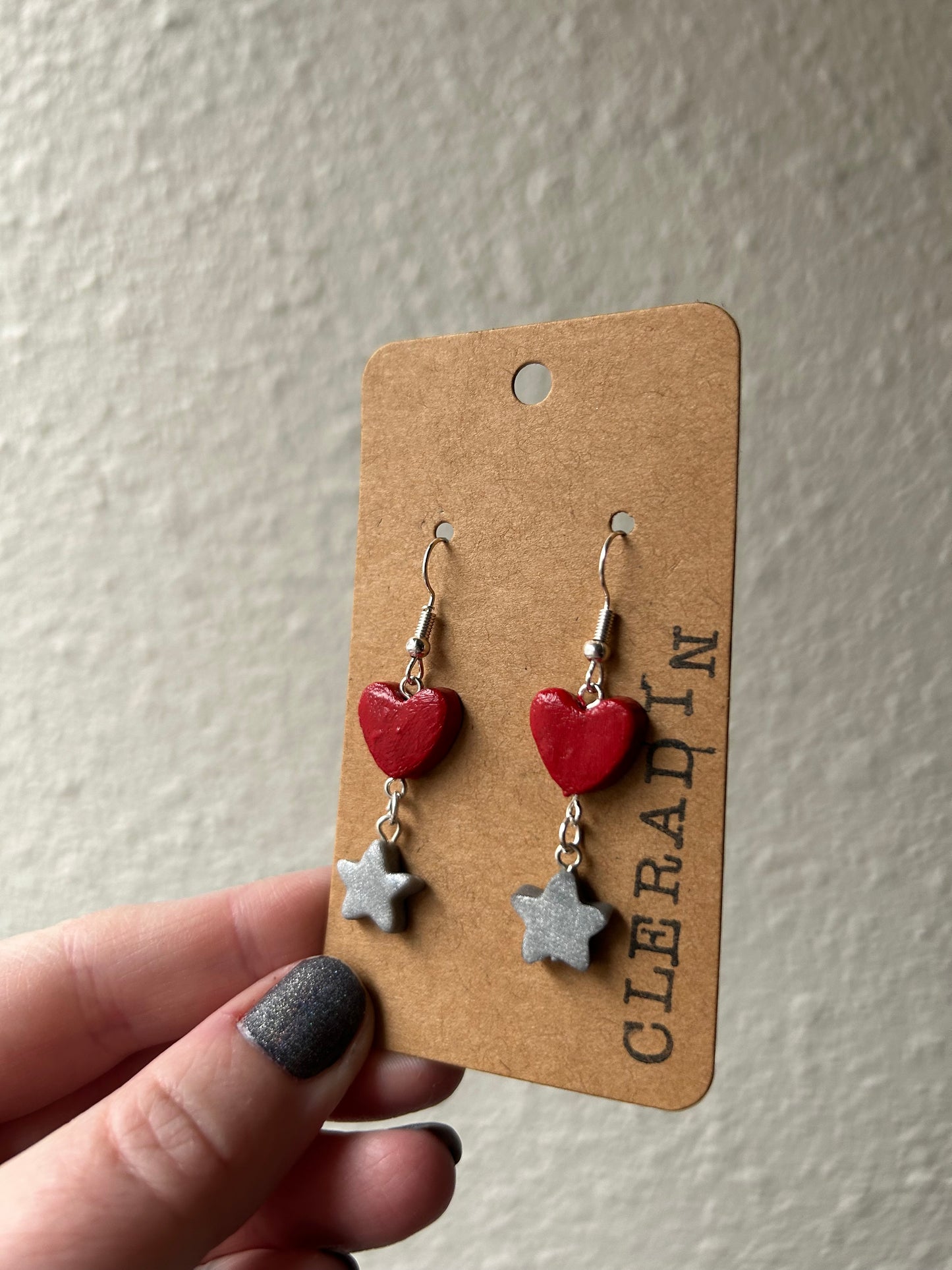 cleradin heart and star dangles