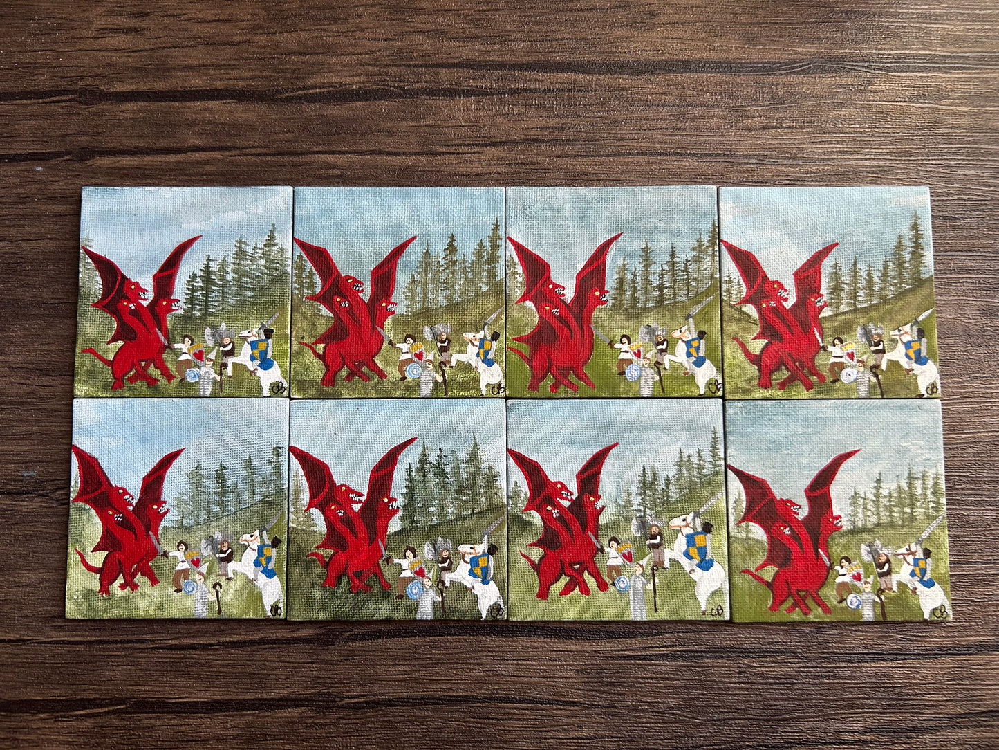 dragon painting magnet