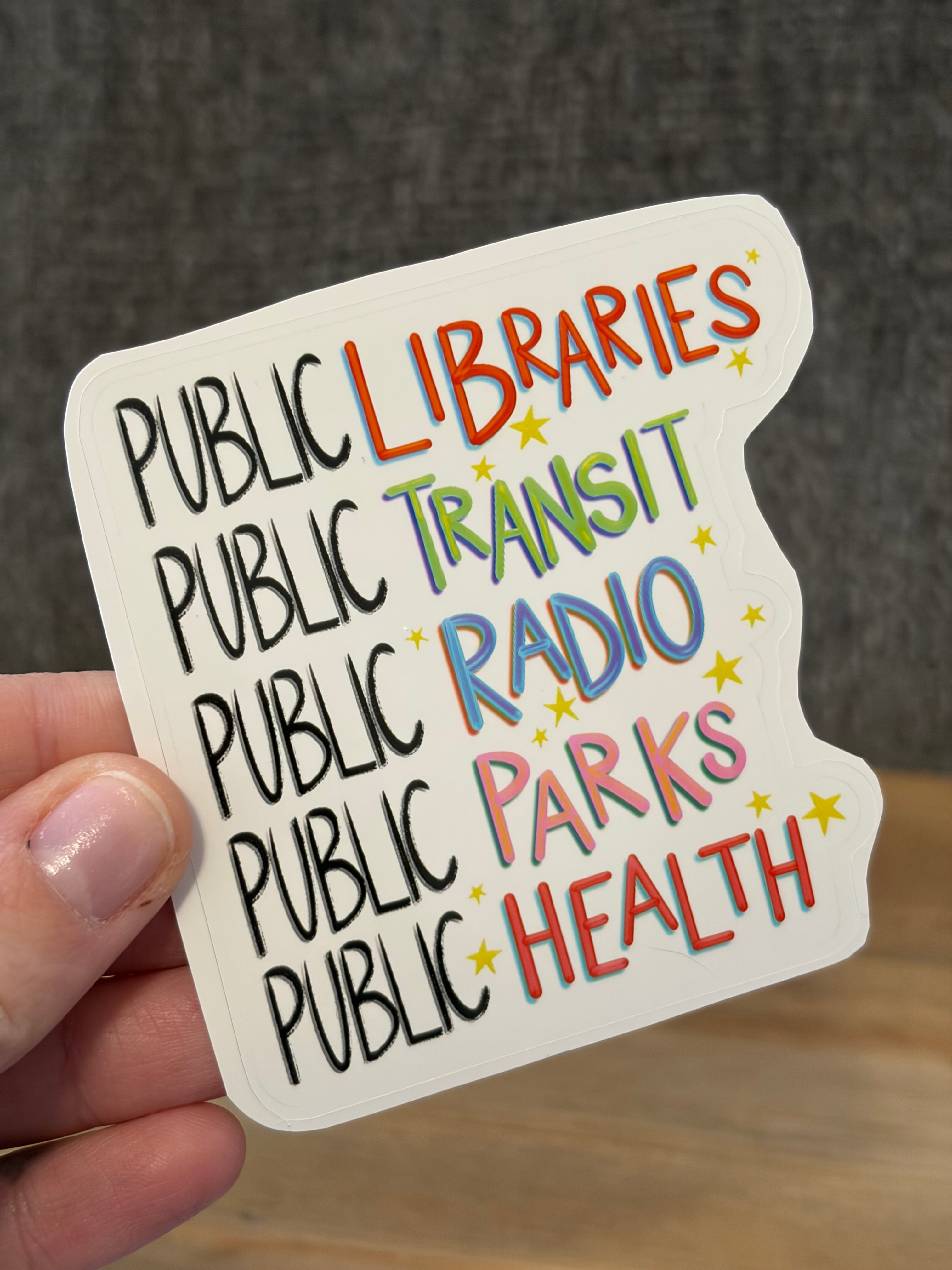 support the public sticker