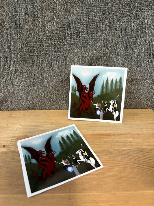 dragon painting sticker