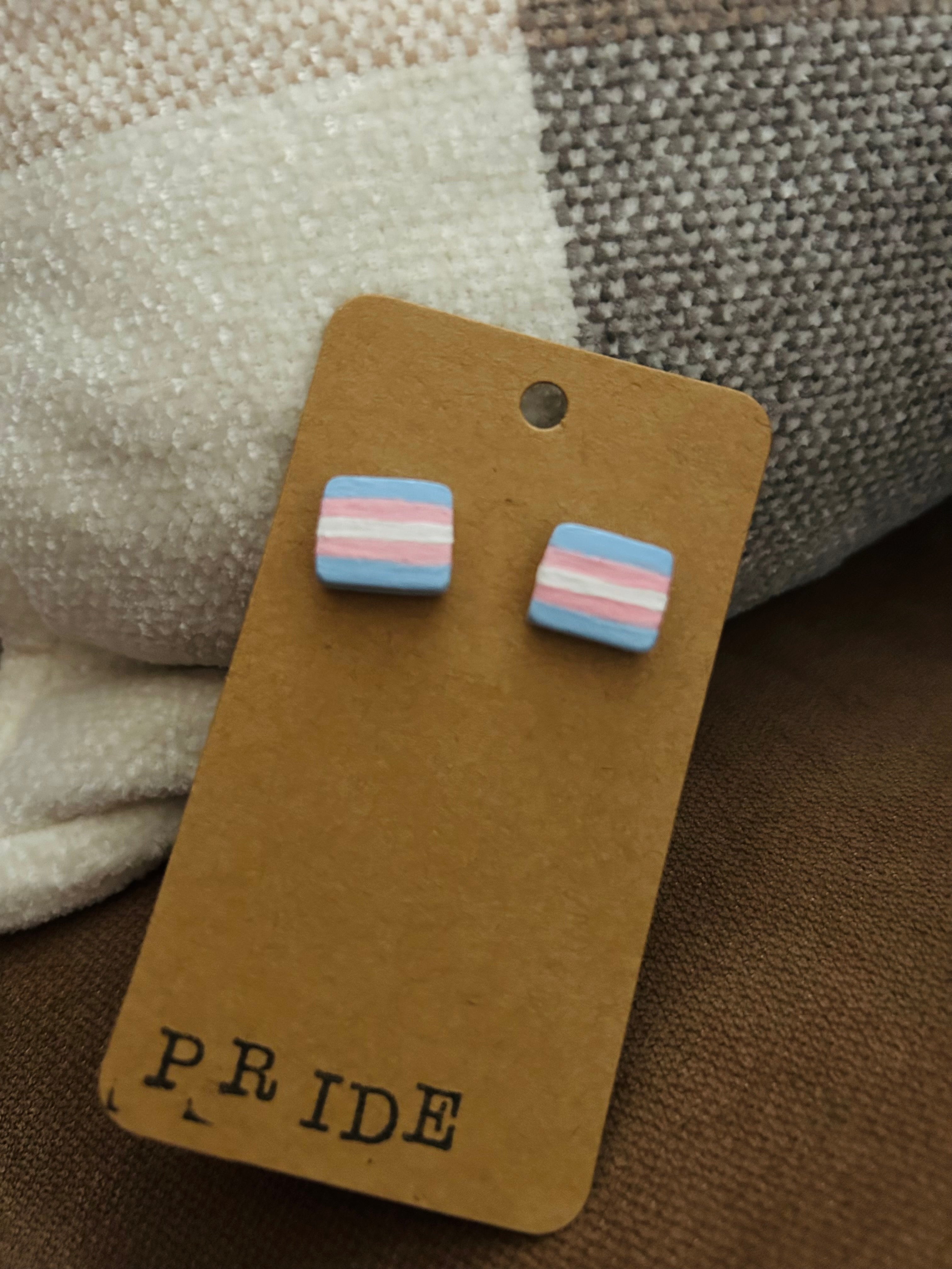 pride flag studs