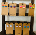 pride flag studs