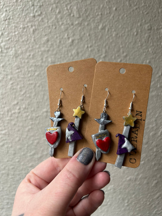 cleradin hat and shield dangles
