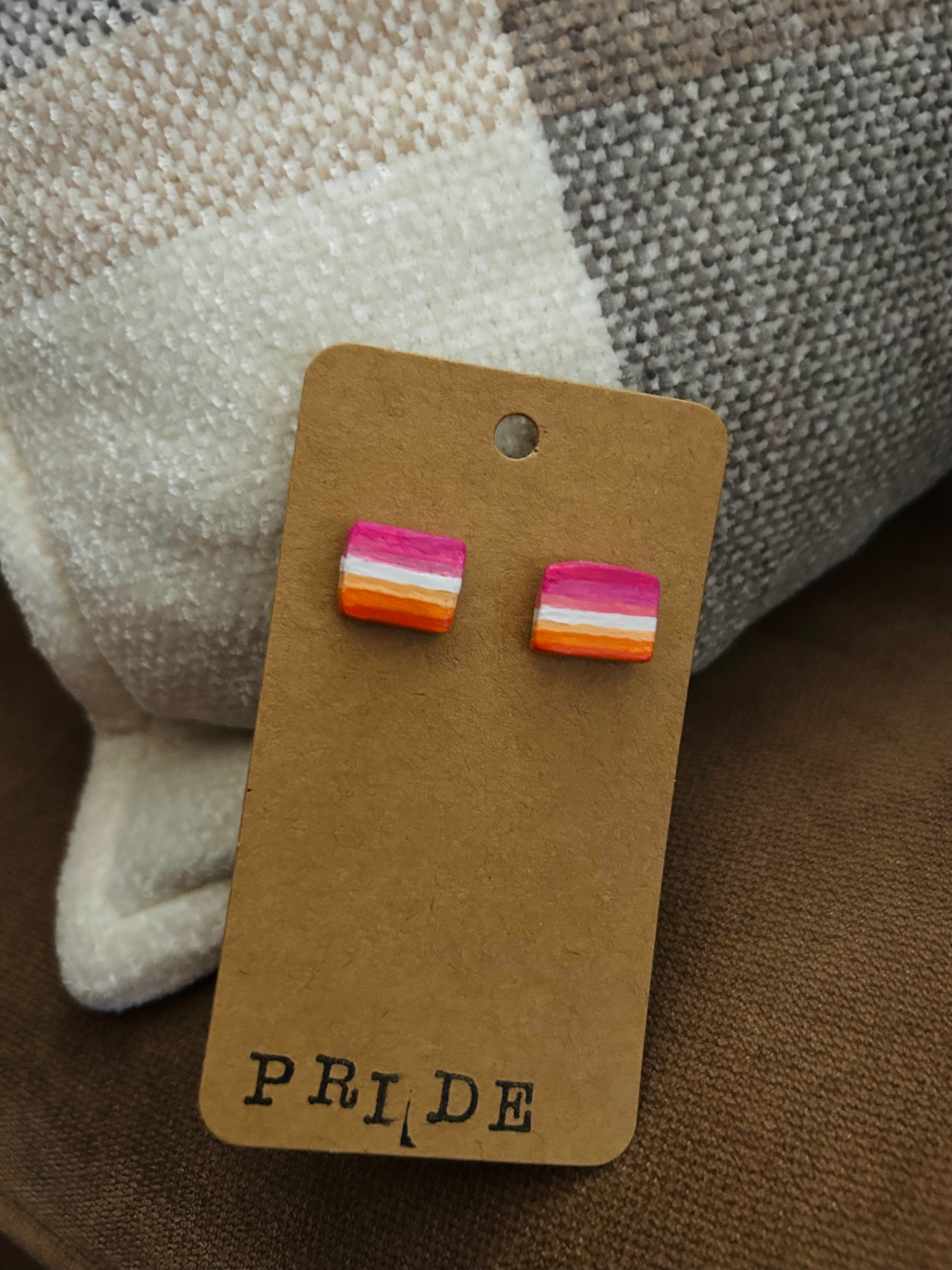 pride flag studs