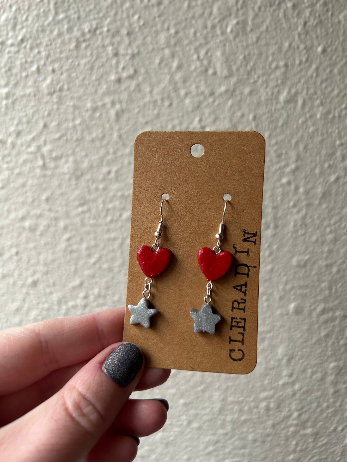 cleradin heart and star dangles