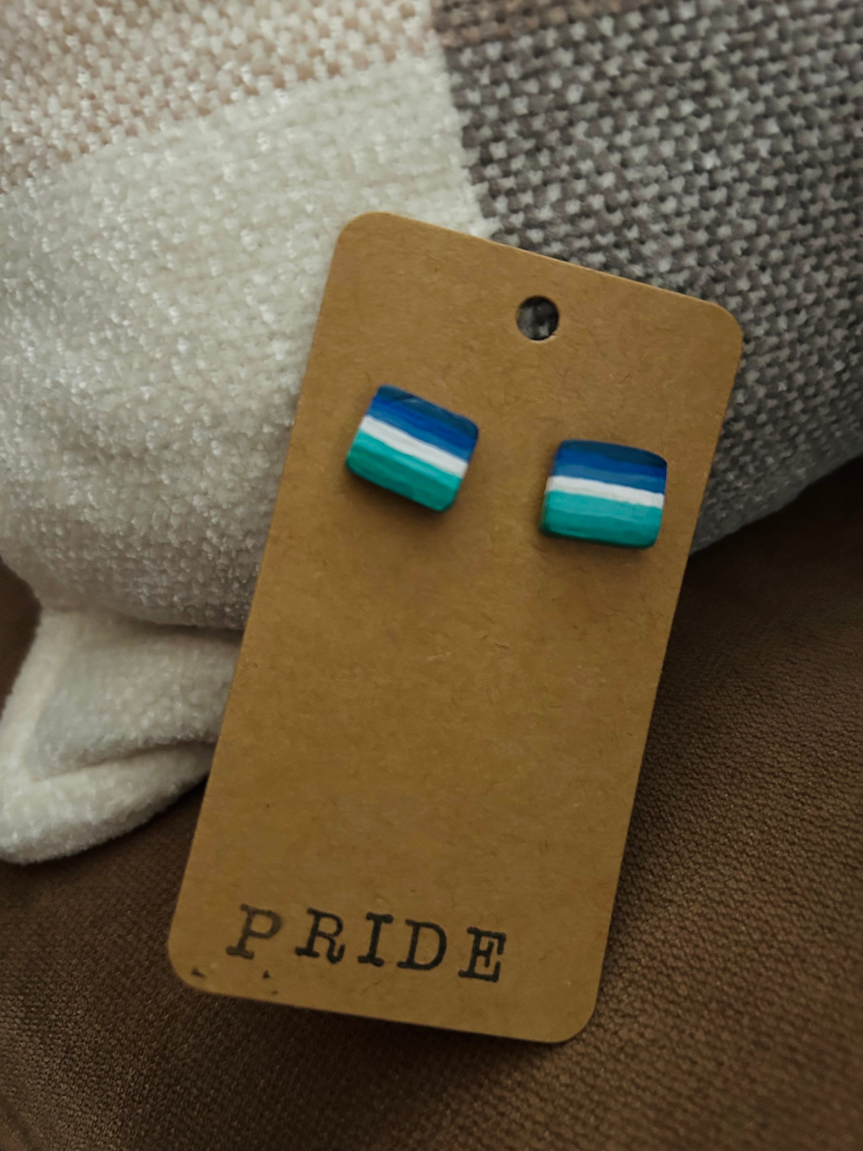 pride flag studs