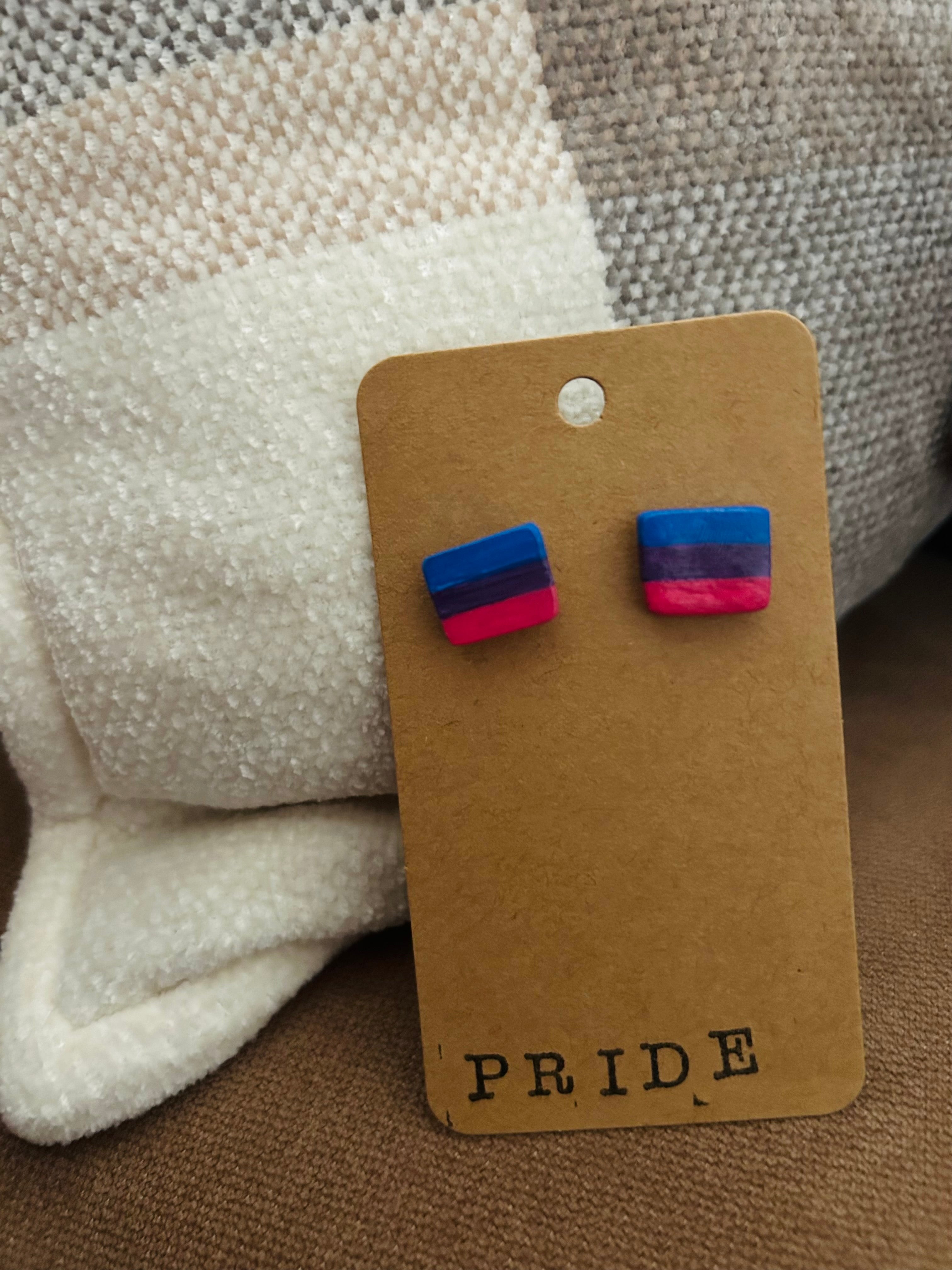 pride flag studs